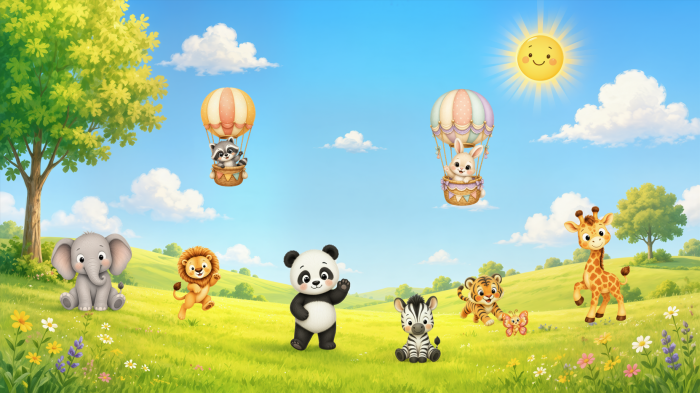 Fototapet Baby Safari fără îmbinări | Dreamwall.ro [2]