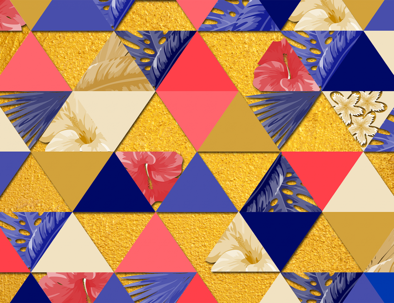 Fototapet Dintr-o Bucata 3D - Spectrul Geometric [4]
