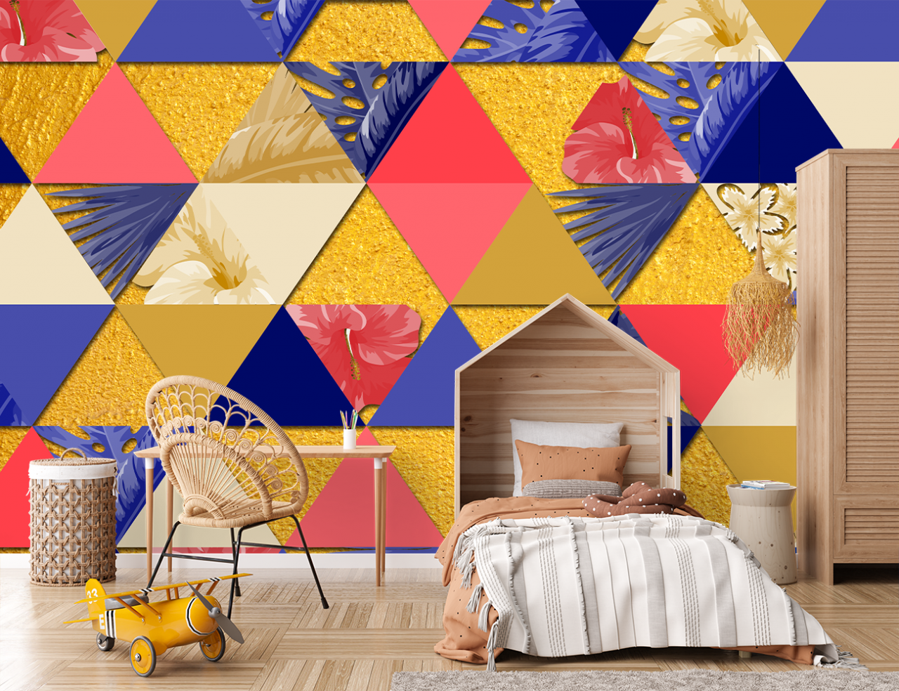 Fototapet Dintr-o Bucata 3D - Spectrul Geometric [3]