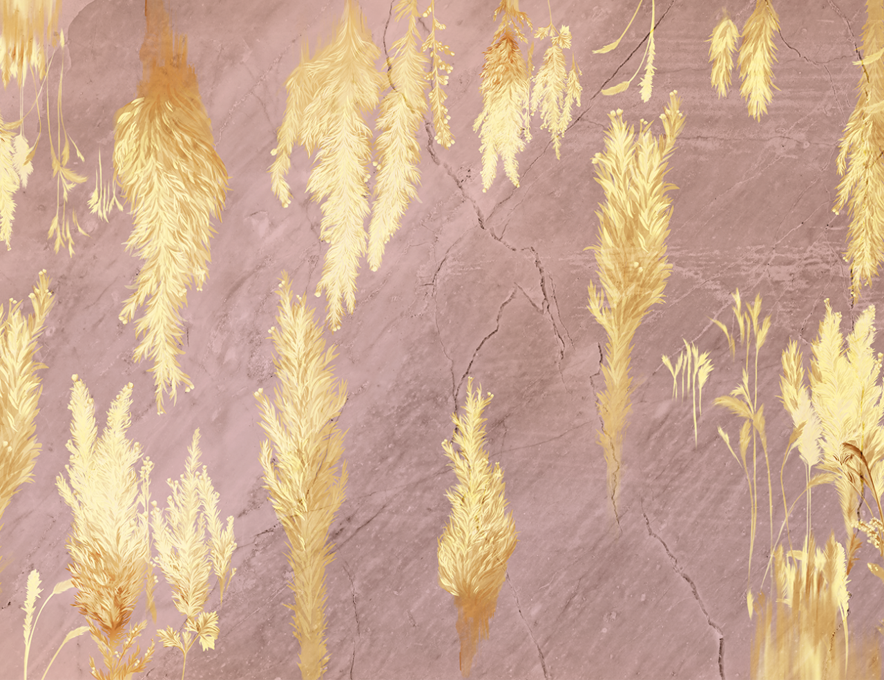 Fototapet Exclusive Art - Golden Feathers [3]
