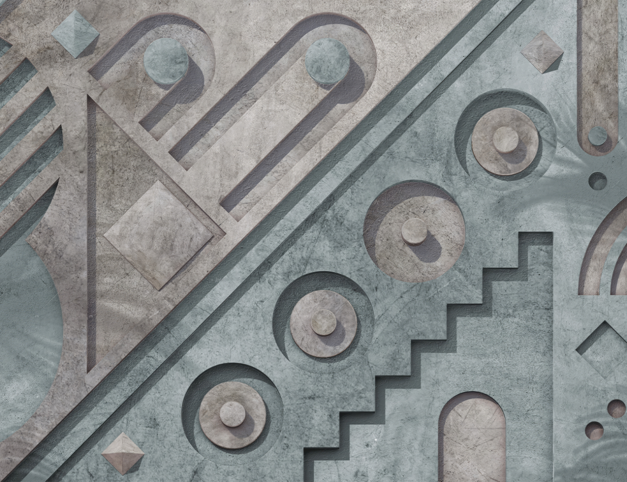 Fototapet Fara Imbinari Geometric - Living & Dormitor [3]