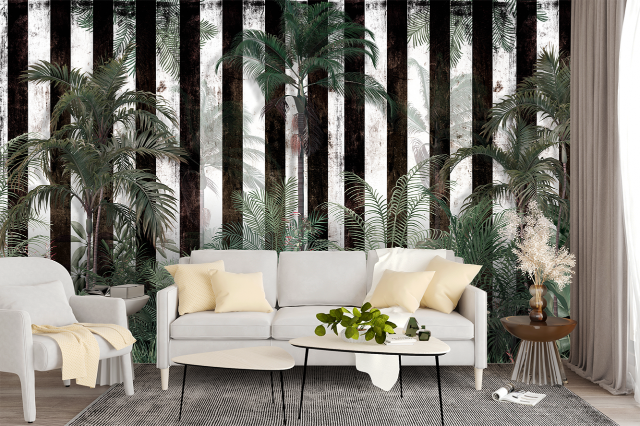 model fototapet fara imbinari personalizat ieftin pentru dormitor sau living motiv tropical [2]
