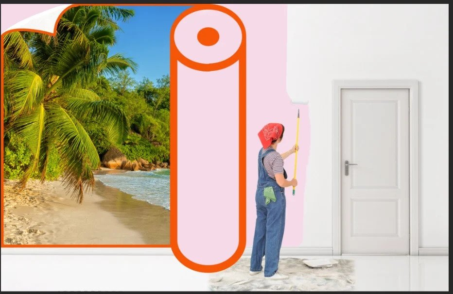model fototapet fara imbinari personalizat ieftin pentru dormitor sau living motiv tropical [4]