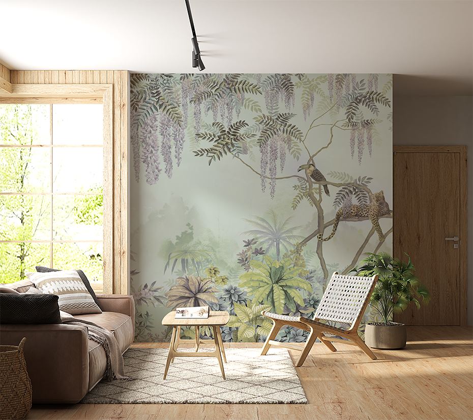 Fototapet fara imbinari Jungla Flori Jaguar Tropical [3]
