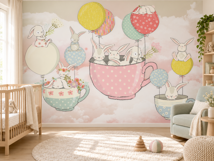 Fototapet copii Bunny Balloon Dreams | Dreamwall.ro [2]