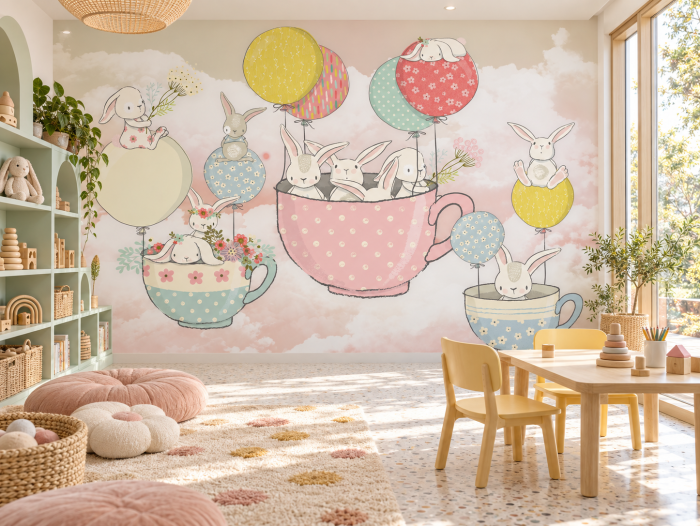 Fototapet copii Bunny Balloon Dreams | Dreamwall.ro [4]