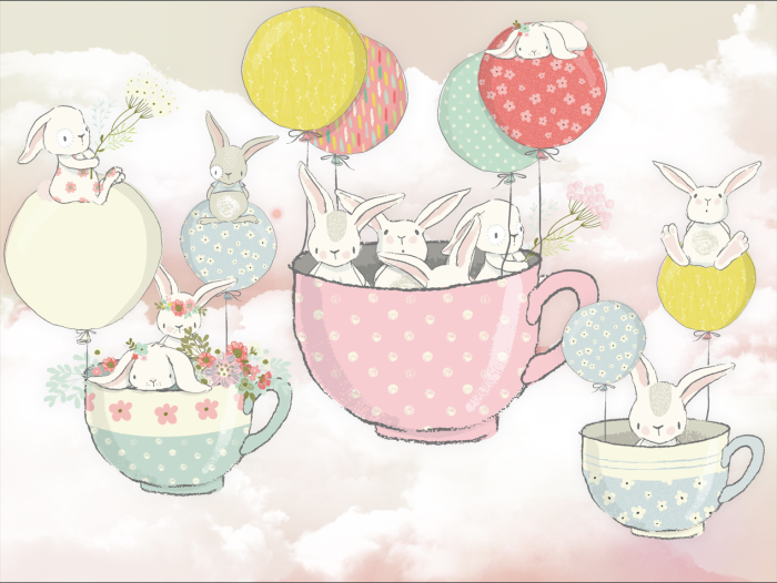 Fototapet copii Bunny Balloon Dreams | Dreamwall.ro [5]