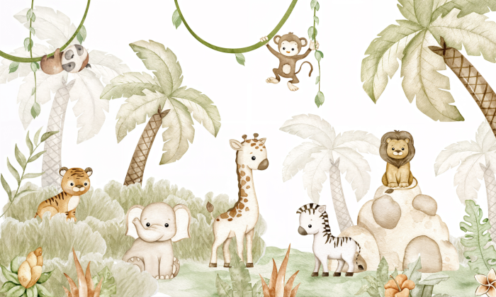 Fototapet copii Little Safari Friends | Dreamwall.ro [5]
