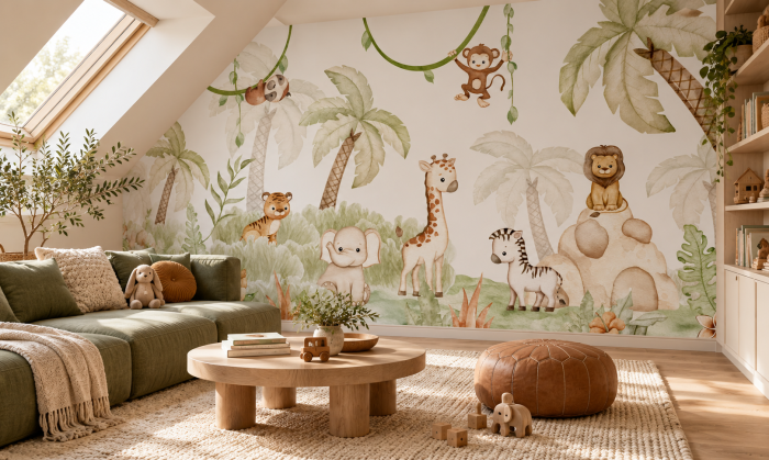 Fototapet copii Little Safari Friends | Dreamwall.ro [4]