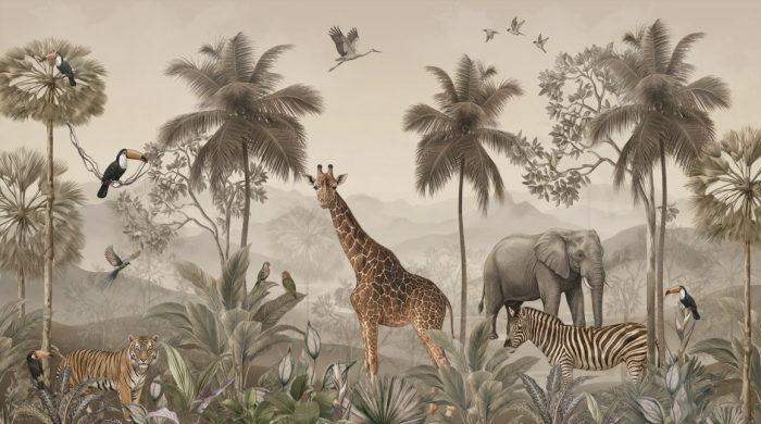 Fototapet Oda pentru Natură – Safari Exotic | Dreamwall.ro [5]