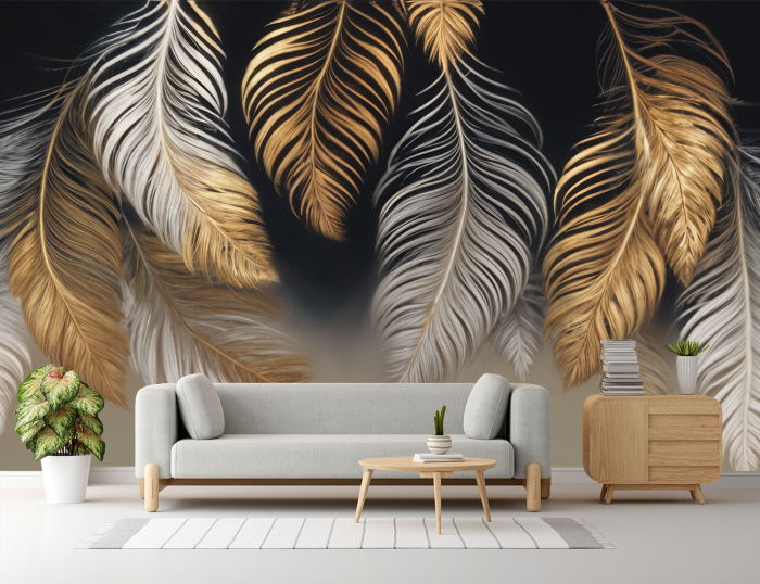 Fototapet Fara Imbinari - Pene Aur [3]