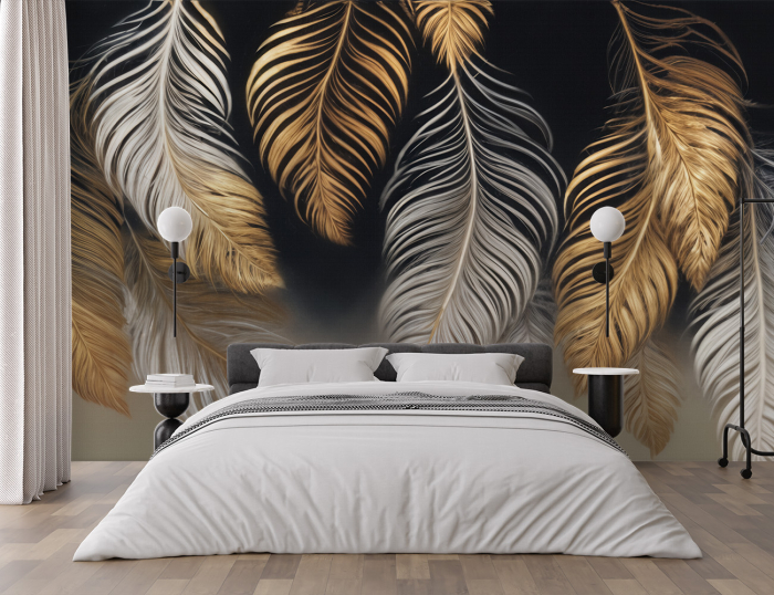 Fototapet Fara Imbinari - Pene Aur [2]