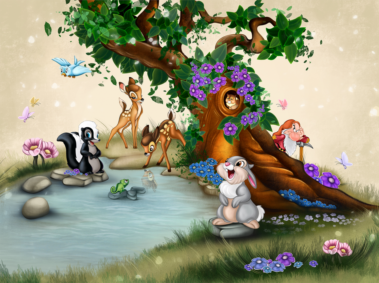 model fototapet pentru copii personalizat fara imbinari cu personaje disney motiv animat [3]