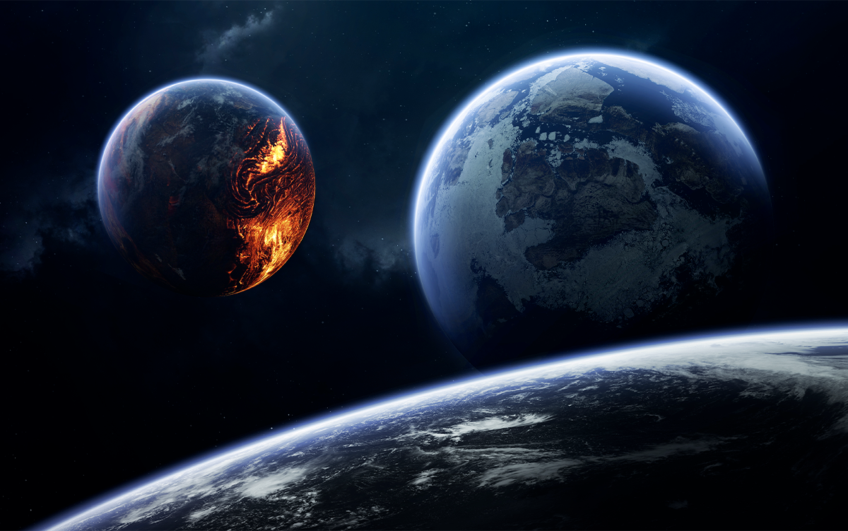 Fototapet fara imbinari planete [3]