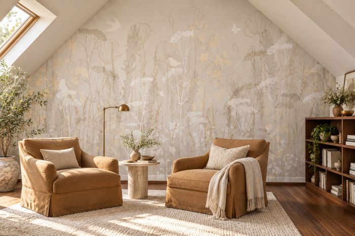 Poiana de Mătase – Fototapet floral fără îmbinări | Dreamwall [4]