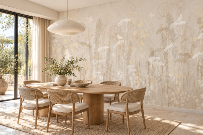 Poiana de Mătase – Fototapet floral fără îmbinări | Dreamwall [3]
