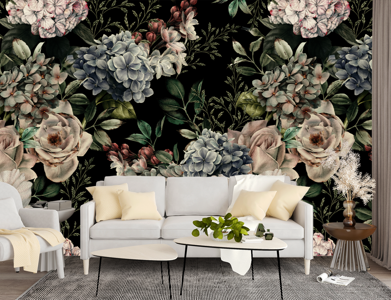 Fototapet Fara Imbinari Trandafiri Baroque Living si Dormitor [2]