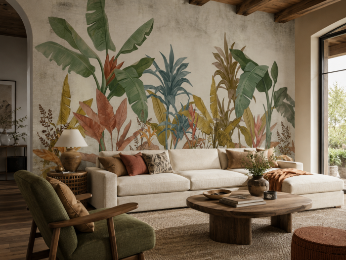 Fototapet Vis Tropical Vintage fără îmbinări | Dreamwall.ro [2]