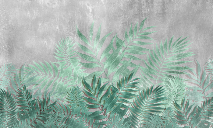 Fototapet fara imbinari The Misty Tropical Leaves [3]
