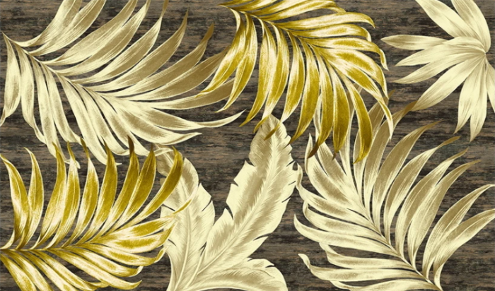 Fototapet Golden Tropical Leafs [2]