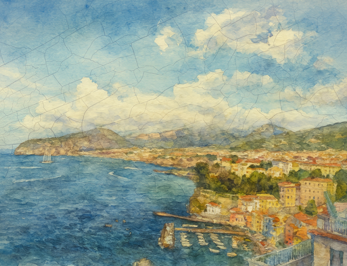 Fototapet Living & Dormitor - Plaja In Acuarela [3]