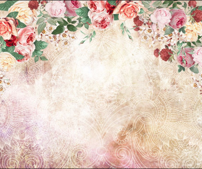 Fototapet Mandala & Flowers [2]