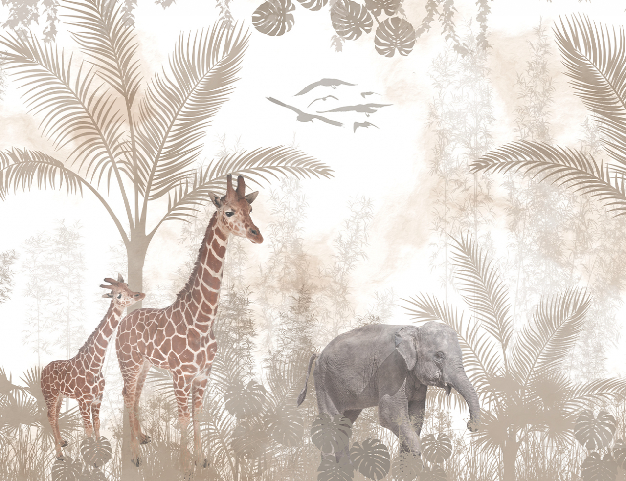 Fototapet Pentru Copii - Pastel Savannah [3]