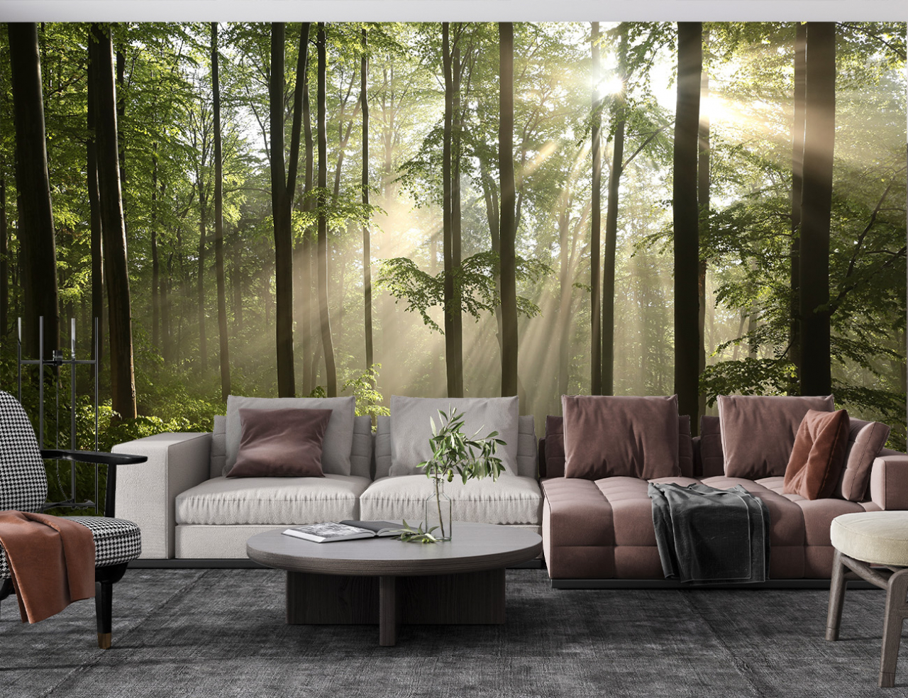 Fototapetul premium "Forest Morning Rays" [2]