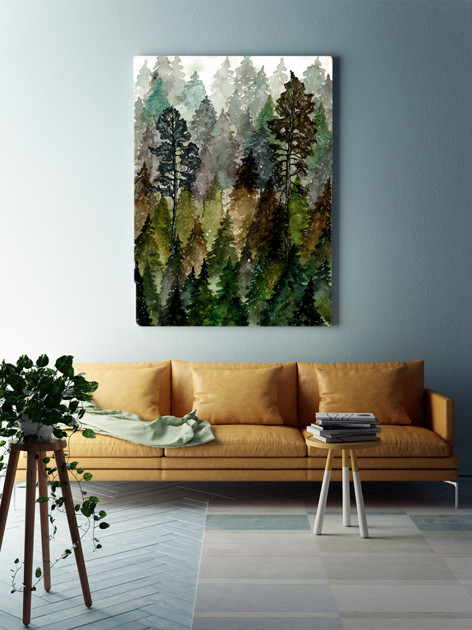 Tablou canvas brazi acuarela padure [2]