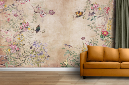 Frunze - Fototapet fara imbinari Blooming Garden of Eden