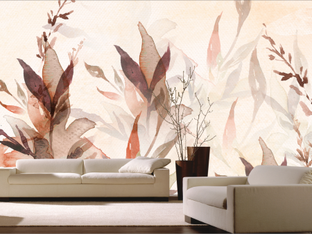 Fototapet fara imbinari Watercolor Leaves [1]