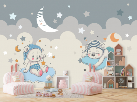 Fototapet fara imbinari  Dream Teddy Bear On The Cloud [1]