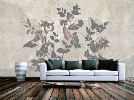 Fototapet fara imbinari Darkened Leaves [1]