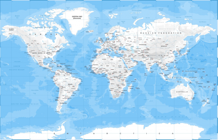 Fototapet fara imbinari White World Map [2]