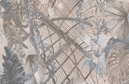 Fototapet fara imbinari Greenhouse In Shades Of Brown And Gray [2]