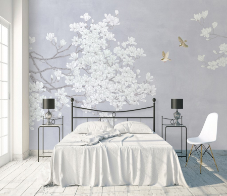 Watercolor - Fototapet fara imbinari Spring Love
