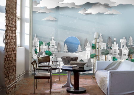 Arhitectura - Fototapet fara imbinari Dream Antiquated Night City