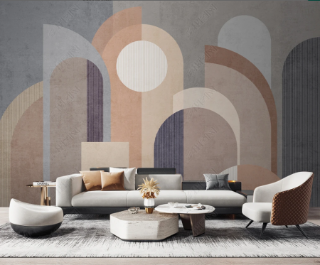Watercolor - Fototapet fara imbinari Dream Modern Minimalist Morandi