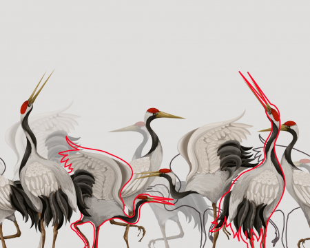 Fototapet fara imbinari Japanese Crane [2]