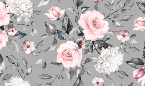 Fototapet fara imbinari Pink Rose [1]