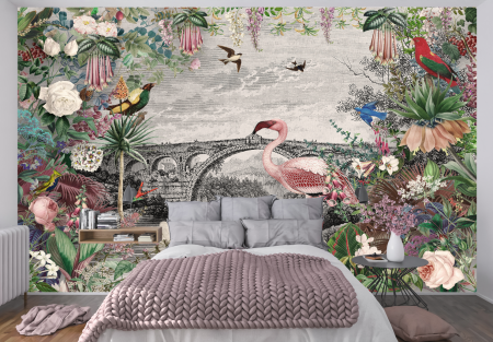 Tropical - Fototapet fara imbinari Vintage Tropic