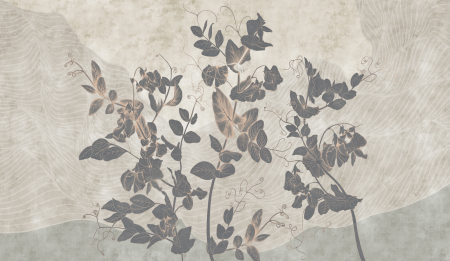 Fototapet fara imbinari Darkened Leaves [2]