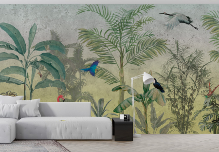 Fototapet fara imbinari Vintage Exotic Forest [1]