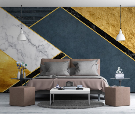 Fototapet fara imbinari Geometric Golden Mood [1]