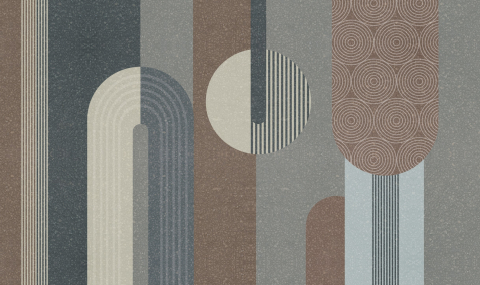 Fototapet fara imbinari Minimalist Shapes Circles And Lines [2]