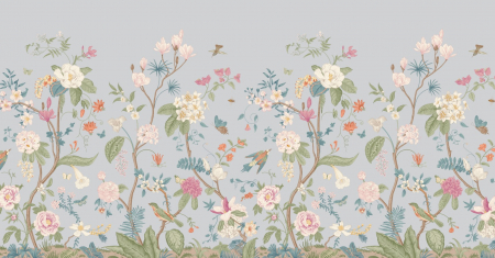 Fototapet fara imbinari Field Of Flowers In Pastel Tones [1]
