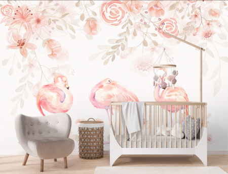 Fototapet fara imbinari Soft Pink On White [1]