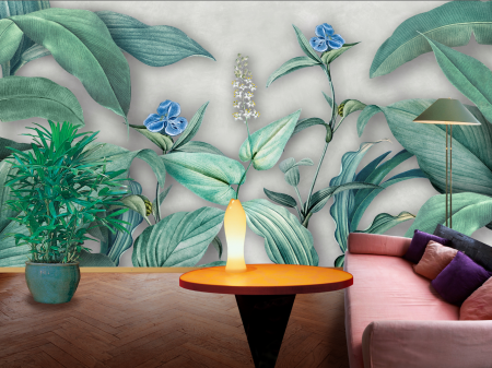 Tropical - Fototapet fara imbinari Beautiful Tropics With Flowers