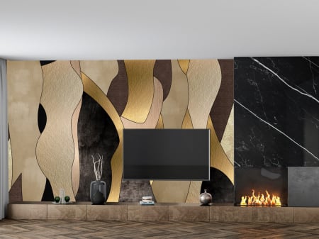Abstract - Fototapet fara imbinari Luxury Golden Black And Beige Background