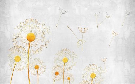 Fototapet fara imbinari Gold Dandelion [2]